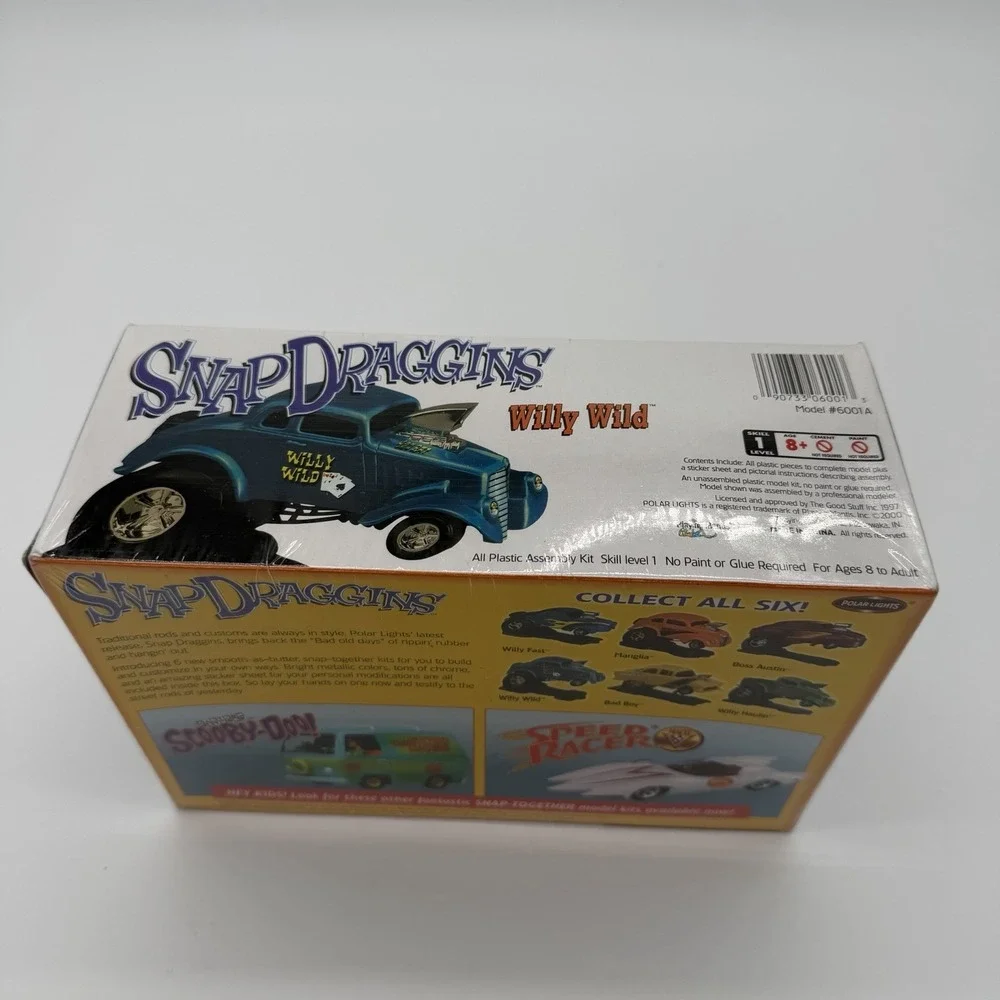 Vintage Snap Draggins Willy Fast Model Kit Polar Lights Willys New Sealed #6001A